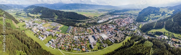 Obraz Drone view on Judenburg, Austria