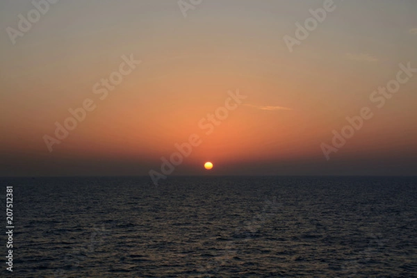 Obraz Sunset red-blue sky