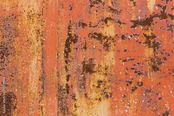 Fototapeta old orange rusty metal surface