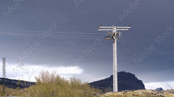 Obraz icelandic electric mast