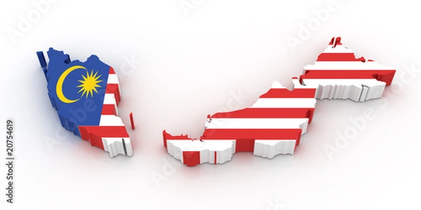 Fototapeta Map of Malaysia