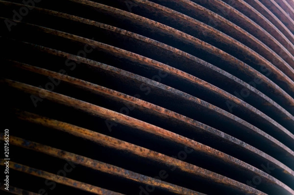Fototapeta Rostige Lammelen als schöne Struktur
