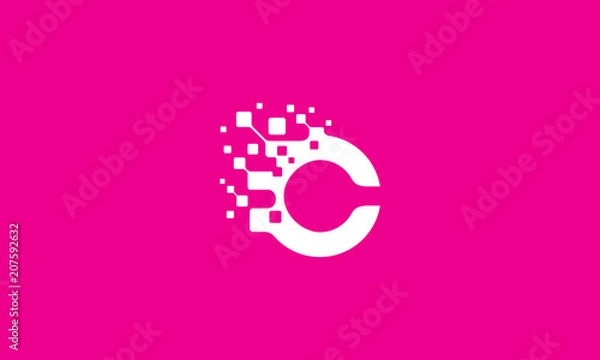 Obraz Cyfrowe logo początkowe C.