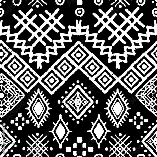 Obraz Tribal art ethnic seamless pattern