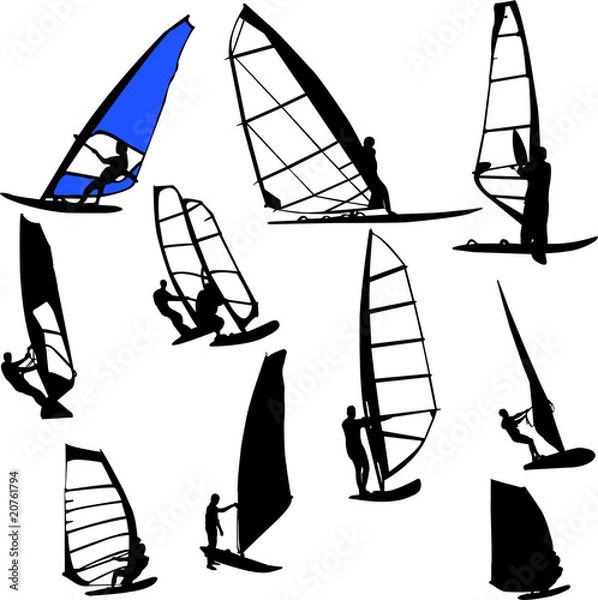 Obraz windsurfing - vector