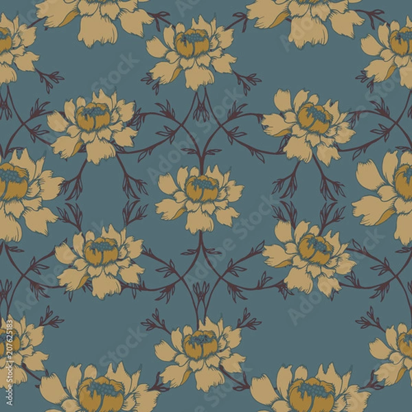 Fototapeta Abstract elegance pattern with floral background.