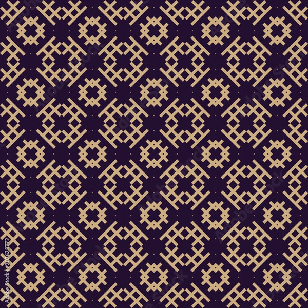 Fototapeta Vector seamless pattern. Modern stylish texture. Repeating geometric background. Linear graphic design.