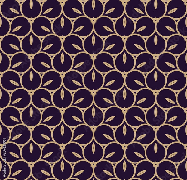 Fototapeta Vector seamless pattern. Modern stylish texture. Geometric linear ornament.