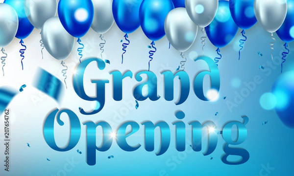 Fototapeta Grand opening vector illustration, background for new store, club, etc. 