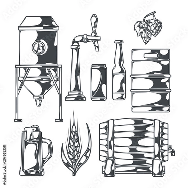 Fototapeta Large Brewery Set