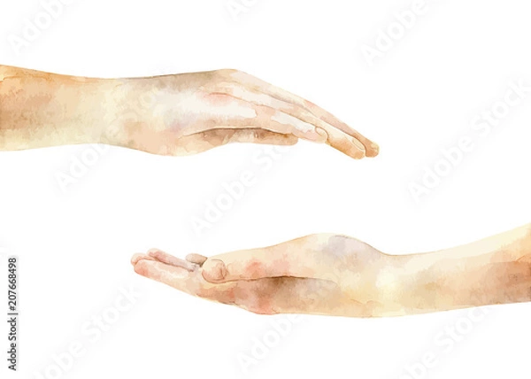 Obraz Two hands on each other