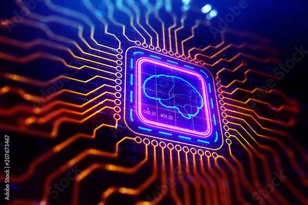 Obraz Artificial intelligence wallpaper