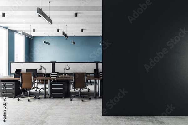 Obraz Clean coworking interior with copyspace