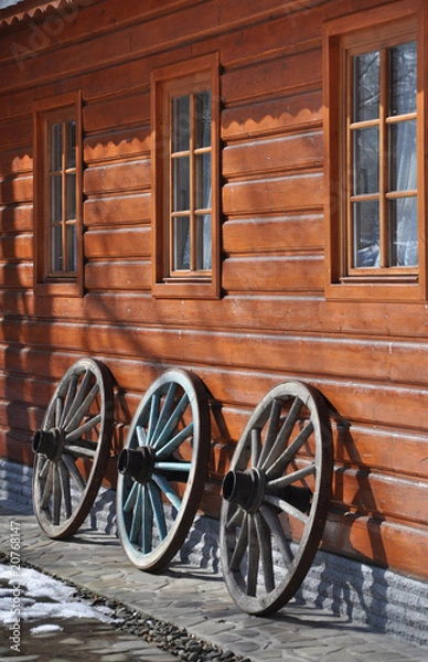 Fototapeta wooden wheel