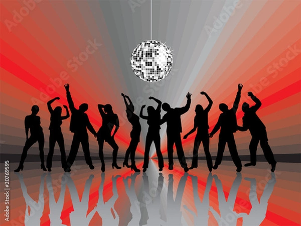 Fototapeta Feiernde junge Menschen