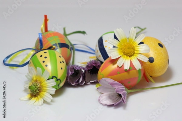 Obraz huevos con flores