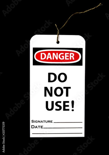 Obraz Do Not Use Tag