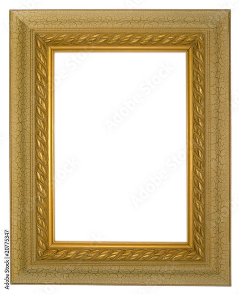 Obraz Antique Gold Frame on White Background