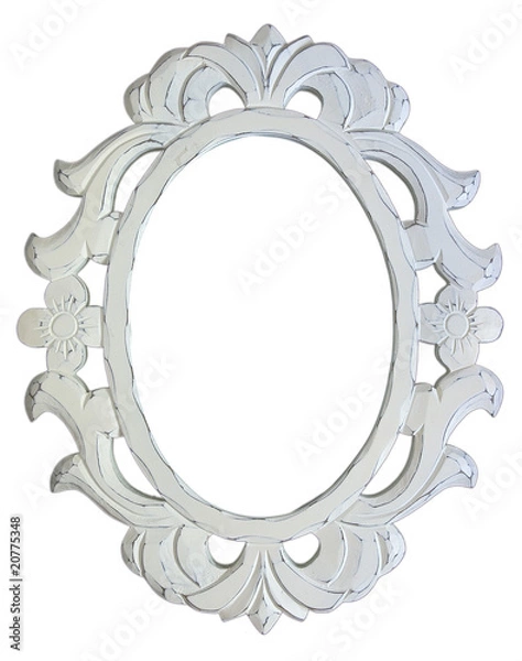 Obraz Antique White Frame on White Background