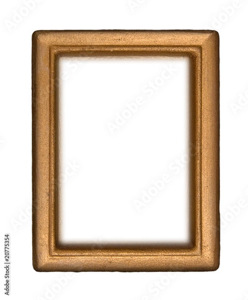 Obraz Vintage Gold Frame on White Background