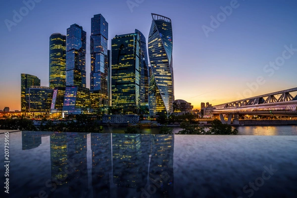 Obraz Moscow City sunset