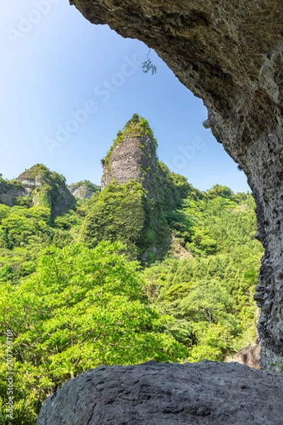 Fototapeta 大不動岩屋からの眺め