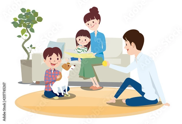 Obraz ファミリー_家族団らん