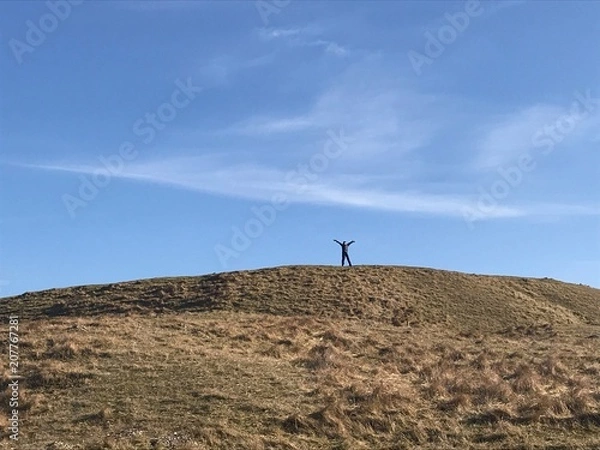 Obraz Boy on top of the mountain 