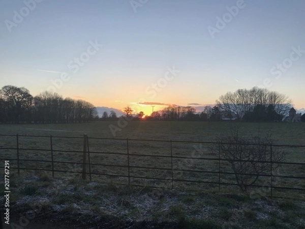 Obraz Sunset on the farm 