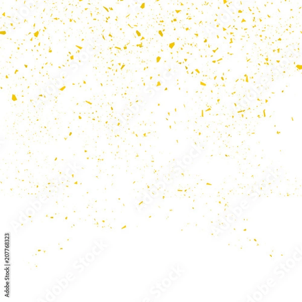 Fototapeta Yellow Confetti Seamless Pattern. Set of Particles.