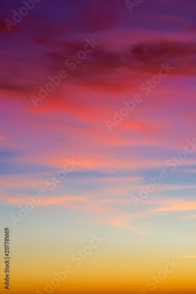 Obraz Spectacular colorful sunset skies. Nature abstract background.