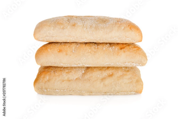 Obraz Stack of three panini isolated on a white background