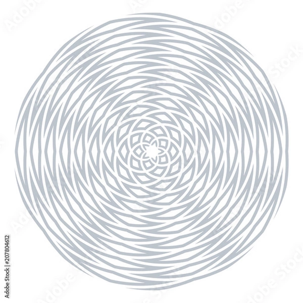 Fototapeta Circle design element. Abstract geometric rotation pattern.