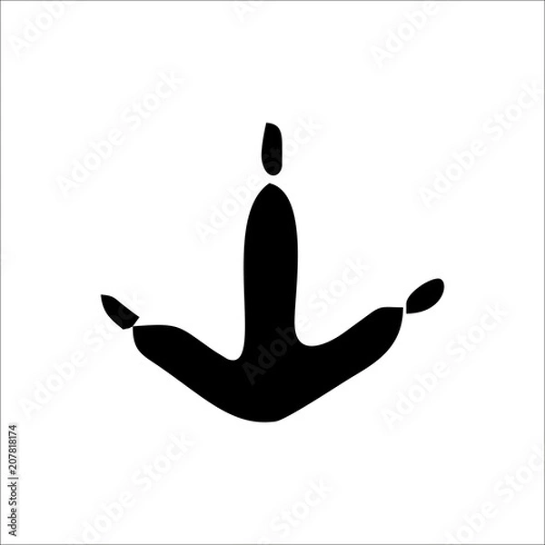 Obraz Pheasant footprints icon. Vector Illustration