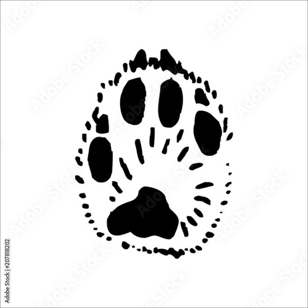 Obraz Red Fox footprints icon. Vector Illustration