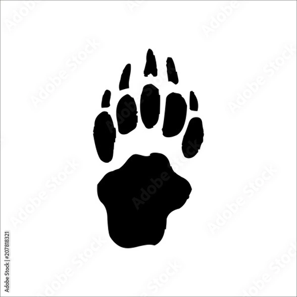 Obraz Badger footprints icon. Vector Illustration