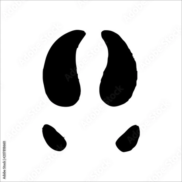 Obraz Caribou footprints icon. Vector Illustration