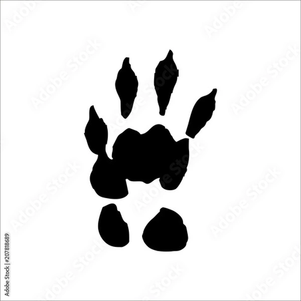 Obraz Marmot footprints icon. Vector Illustration
