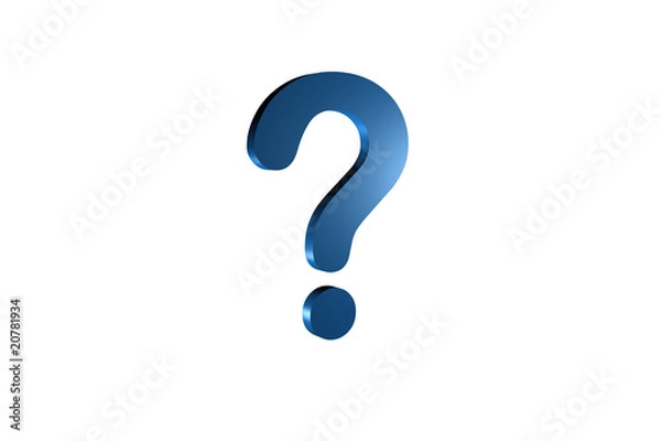 Obraz Niebieski punkt pytań
