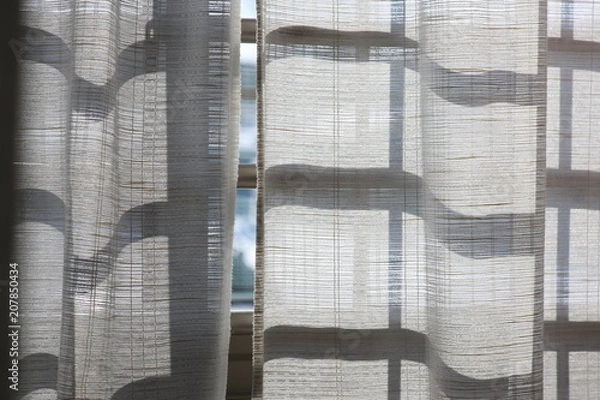 Fototapeta 晴れ　窓　カーテン