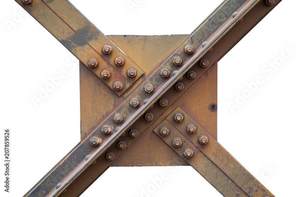 Fototapeta Screw steel railway bridges based on strength.