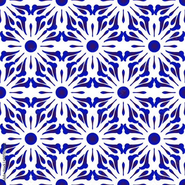 Fototapeta indigo pattern vector