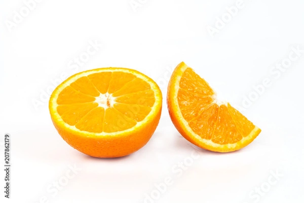 Fototapeta orange fruit on white background isolate.