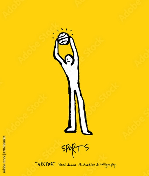 Obraz 스포츠 포스터 / 손으로 그린 스포츠 그림