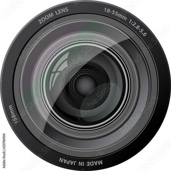 Fototapeta Vector camera lens.