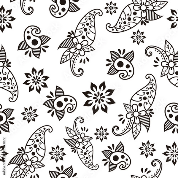 Obraz Beautiful Pattern with paisley design