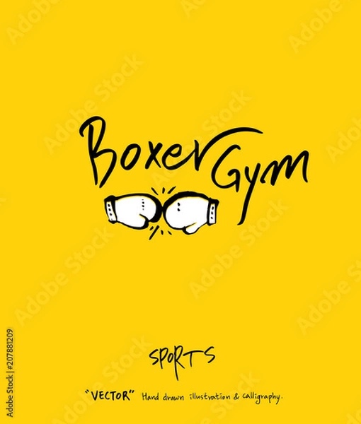 Fototapeta 스포츠 포스터 / 손으로 그린 스포츠 그림