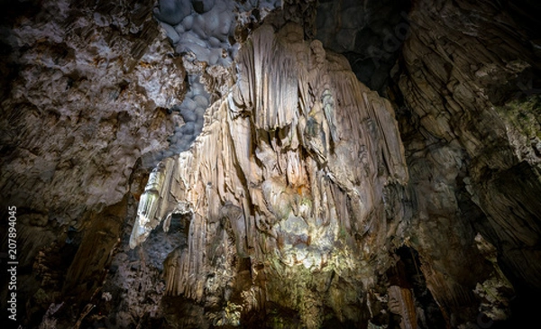 Obraz Colorful Cave Ceiling with stalactites