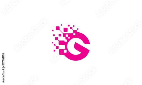 Obraz Początkowe logo cyfrowe G.