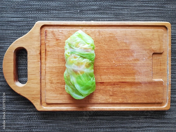 Fototapeta cabbage roll on the cutting board
